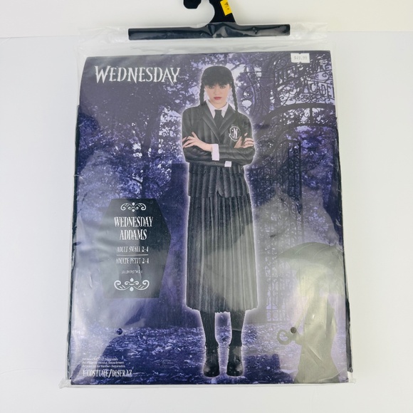 Wednesday Addams Halloween School Costume Dress & Blazer Adult Size Small (2-4) - Picture 1 of 5
